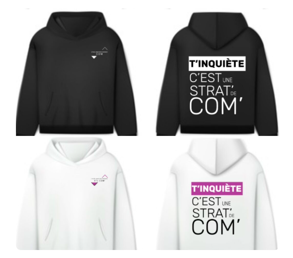 Mockup du pull en blanc et en noir